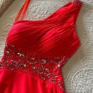 Blondie Nites Radiant Red Dress with Sparkling Details